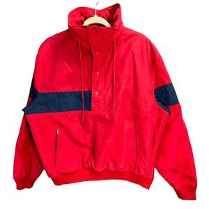 Vintage Nike Pullover Jacket Mens XL Swoosh Windbreaker Fleece Lined 90s Sailing